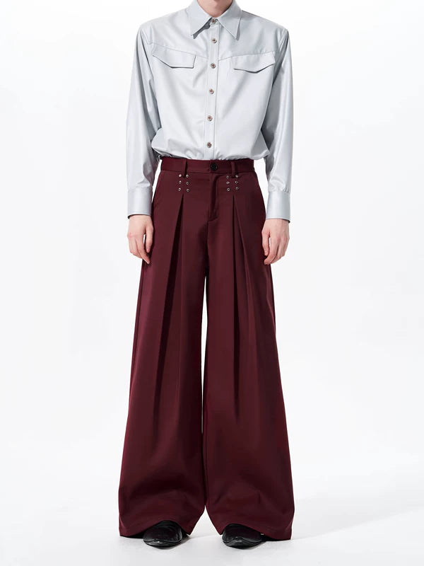 Pleated Wide-Leg Pants 3