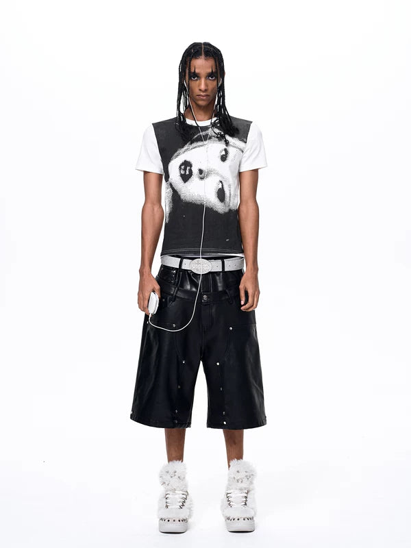 Portrait Print Slim Fit T-Shirt 3