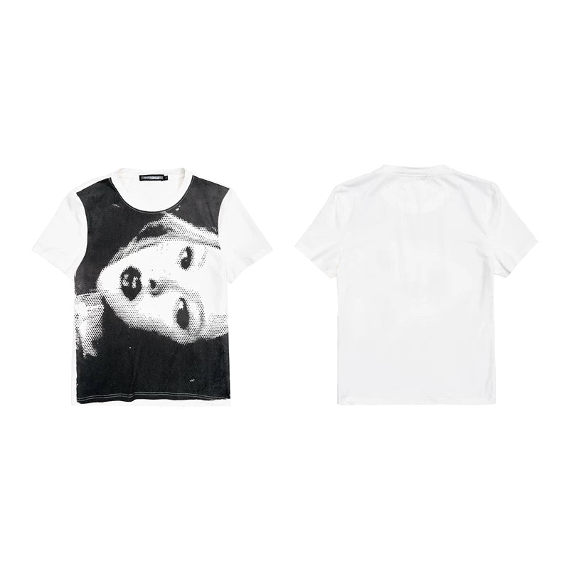 6232526914695,6232526914696,6232526914697,6232526914698, Portrait Print Slim Fit T-Shirt