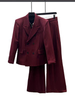Double-Breasted Suit with Wide-Leg Pants 1