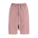 Elastic Waist Drop Crotch Leather Shorts 2
