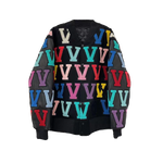 Embroidered Letter Pattern Varsity Baseball Jacket 5