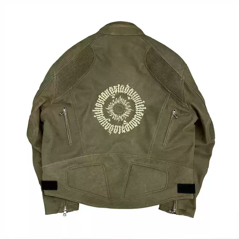 Deconstructionist Leather Motorcycle Racing Jacket 3