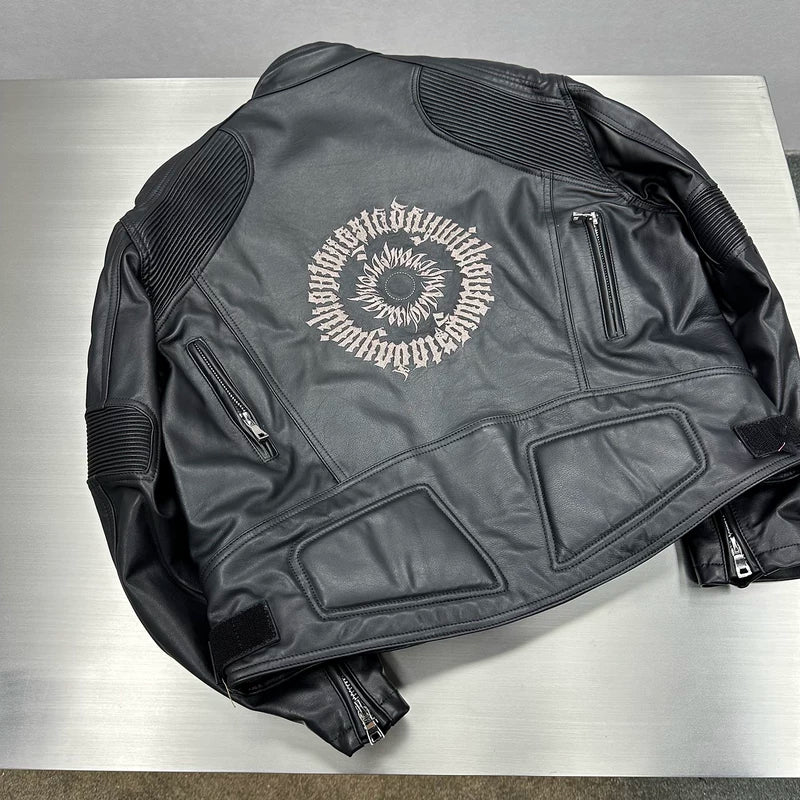 Deconstructionist Leather Motorcycle Racing Jacket 4