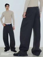 Oversized Curved Leg Dress Pants 3