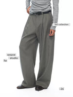 Pleated Wrinkle-Resistant Straight Leg Pants 1