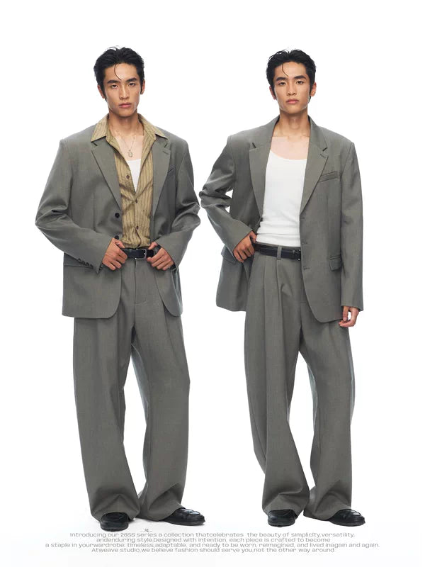 Pleated Wrinkle-Resistant Straight Leg Pants 3