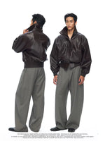 Pleated Wrinkle-Resistant Straight Leg Pants 4