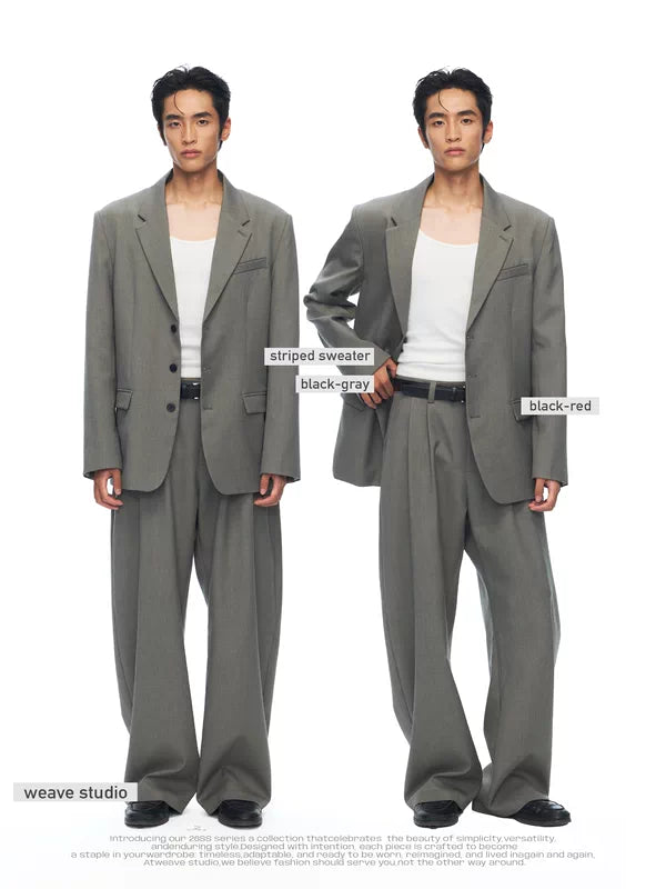 6297946319447,6297946319448,6297946319449,6297946319450, Pleated Wrinkle-Resistant Straight Leg Pants