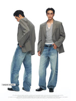 Oversized Wool Blend Single-Breasted Suit Set 4