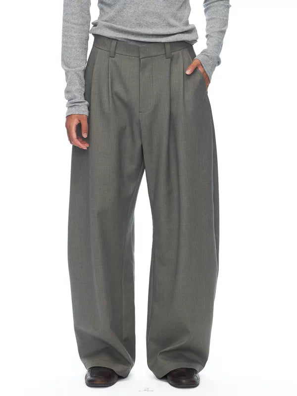 6132996088309,6132996088310,6132996088311,6132996088312, Oversized Wool Blend Single-Breasted Suit Set