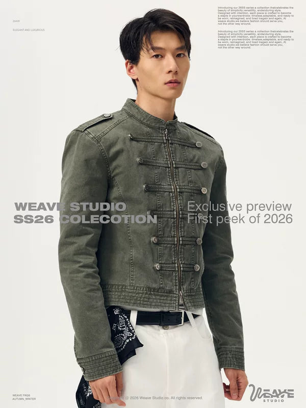 Napoleon Style Padded Shoulder Slim Jacket 1