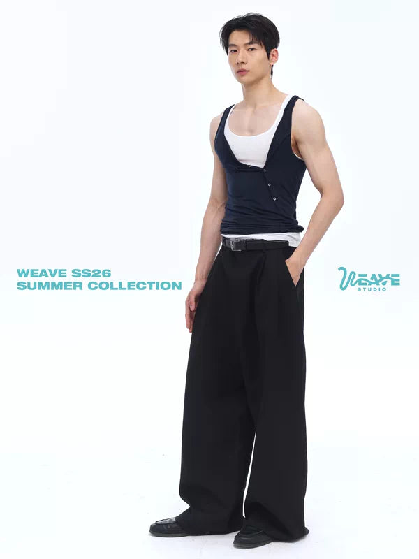 Two-Piece Lyocell Tencel Layered Vest 4