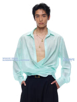 Textured Tencel Tie-Front Shirt 1