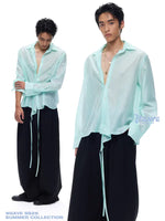 Textured Tencel Tie-Front Shirt 3