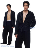 Textured Tencel Tie-Front Shirt 4
