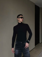 5722836728610,5722836728611,5722836728612,5722836728613, Thermal Fleece Slim Fit Mock Neck Top