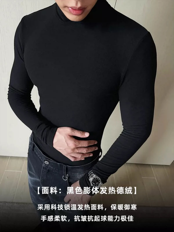 5136536388295, Thermal Fleece Slim Fit Mock Neck Top