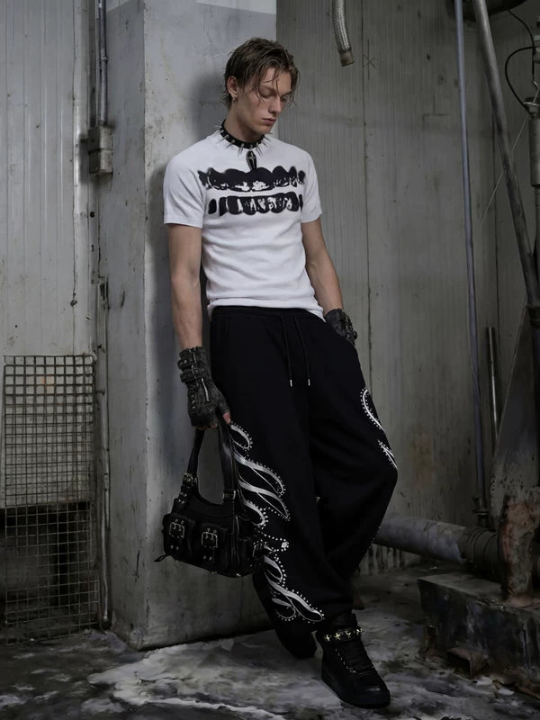 Abstract Print Slim Fit T-Shirt 5