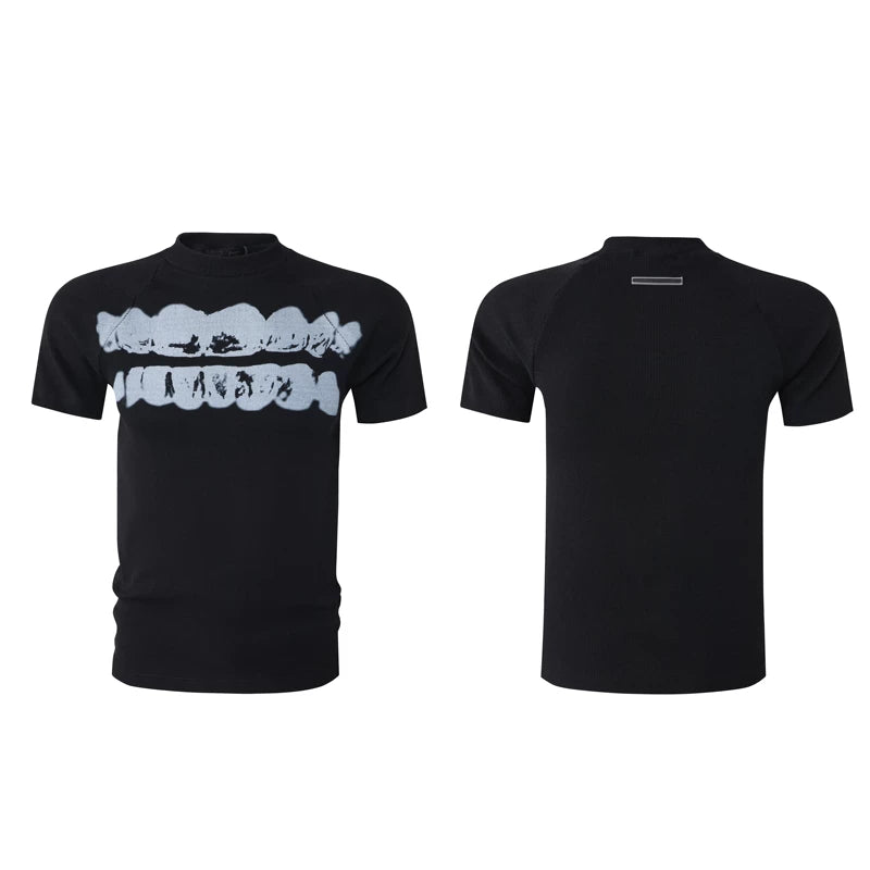 6260186223820,6260186223821,6260186223822, Abstract Print Slim Fit T-Shirt