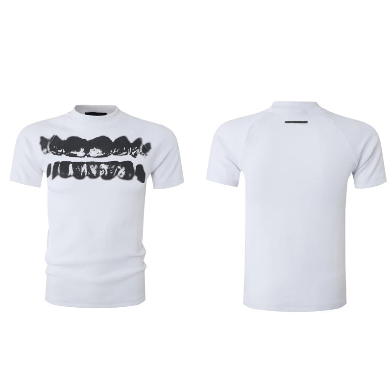 6260186223823,6260186223824,6260186223825, Abstract Print Slim Fit T-Shirt