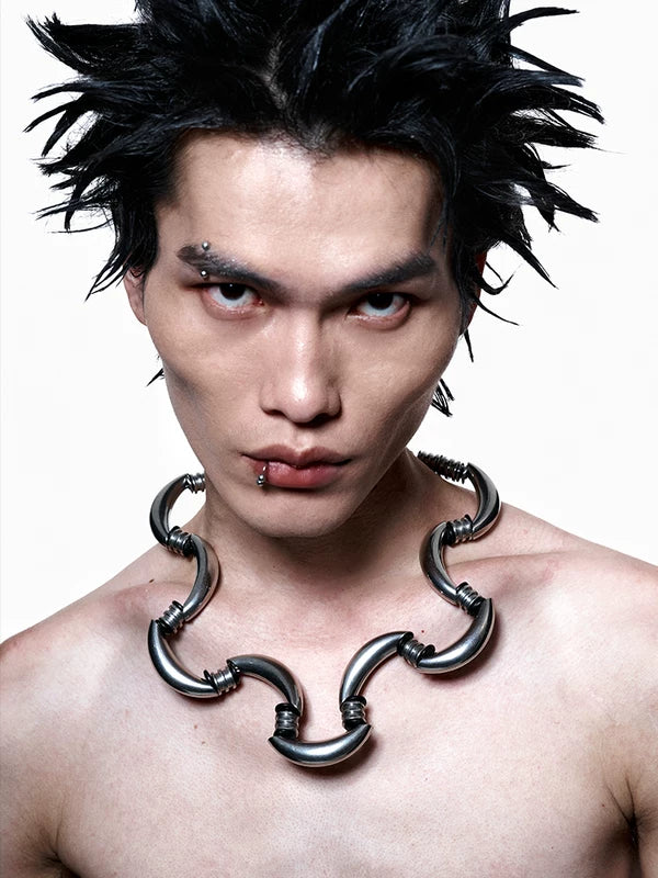 Adjustable Mechanical Choker Necklace 1