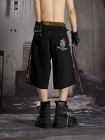 Adjustable Waist Embroidered Casual Shorts 2