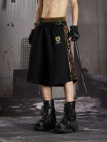 Adjustable Waist Embroidered Casual Shorts 3