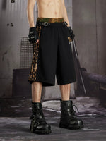 Adjustable Waist Embroidered Casual Shorts 4