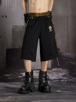Adjustable Waist Embroidered Casual Shorts 5