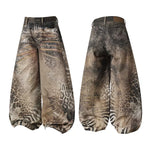 6223926478260,6223926478261,6223926478262,6223926478263, Animal Print 3D Wide Leg Jeans Pants