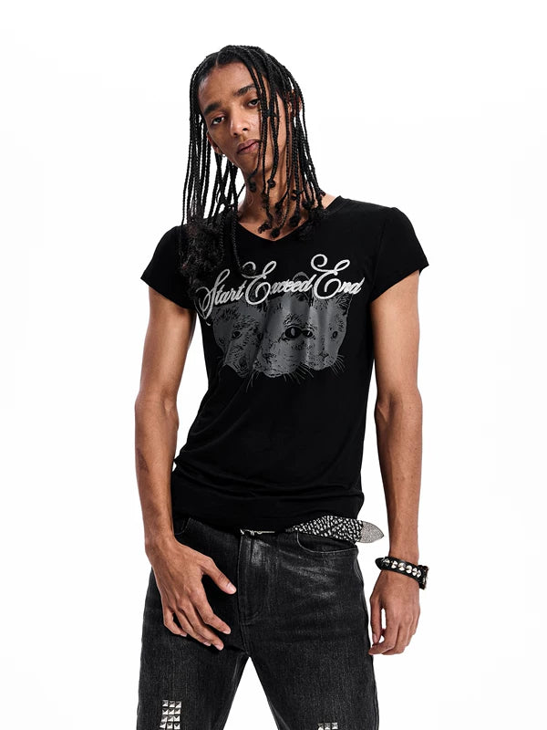 Animal Print Short-Sleeve Graphic T-Shirt 4