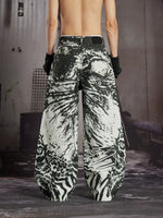 Animal Print Wide-Leg Jeans 2