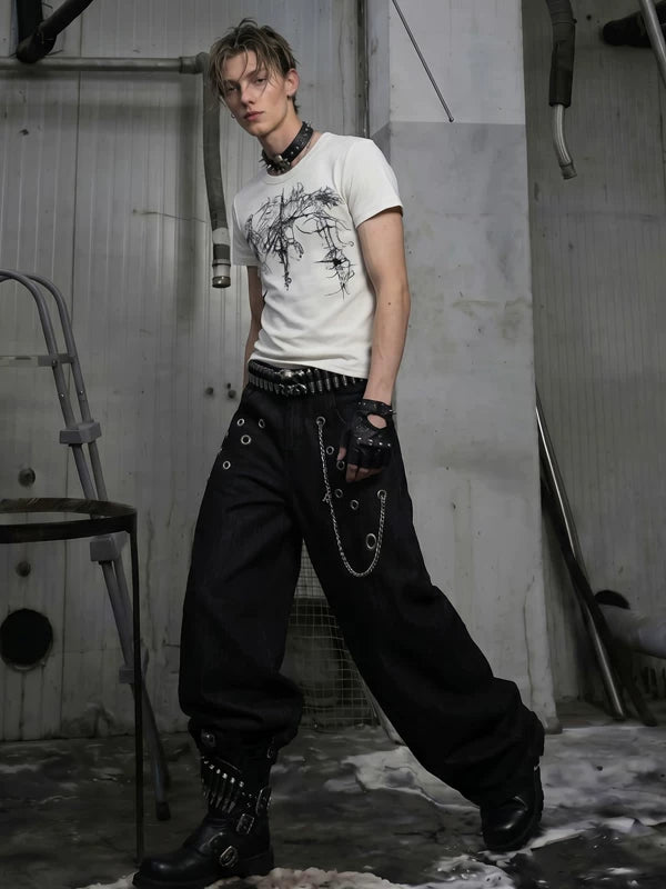 Anime Print Short Sleeve T-Shirt 5