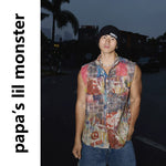 6068662304436,6068662304437,6068662304438, Artistic Graffiti Print Sleeveless Button-Down Shirt