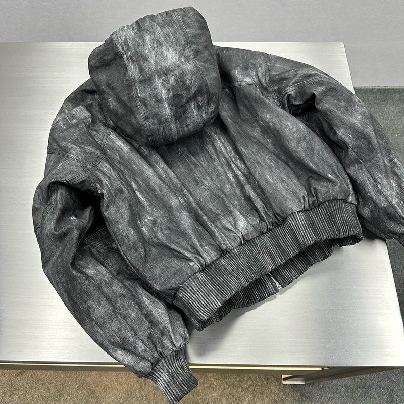 Astronaut-Inspired Quilted Hooded Bomber Jacket 5