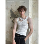 Asymmetric Strap Slim Fit Tank Vest 1