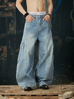 Baggy Cargo Denim Workwear Pants 1