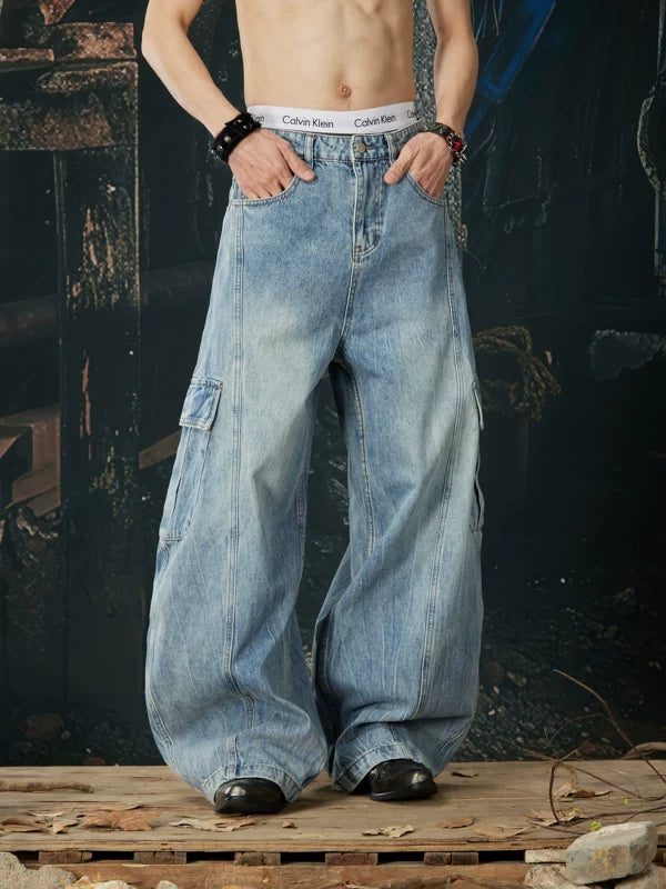Baggy Cargo Denim Workwear Pants 1