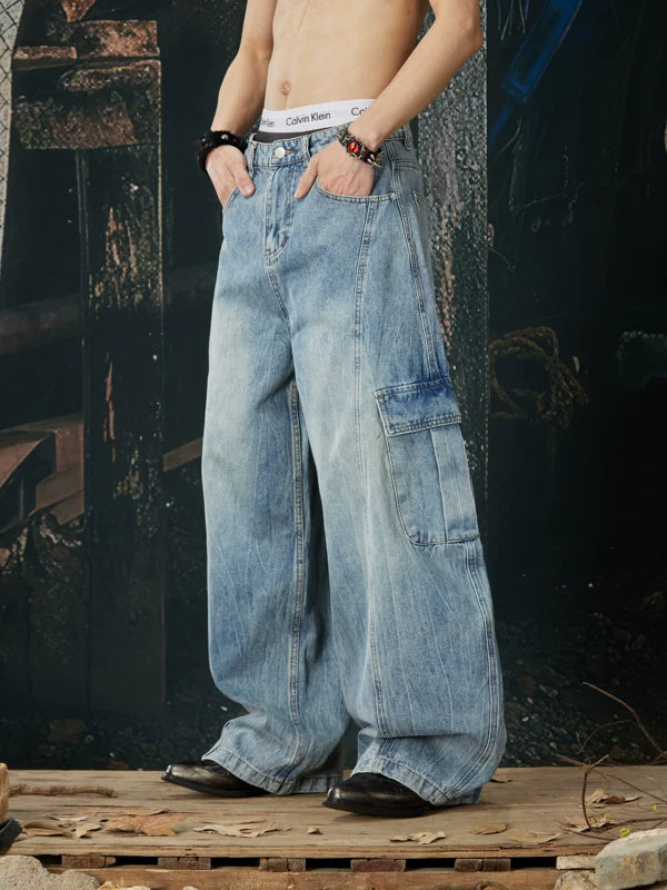 Baggy Cargo Denim Workwear Pants 2