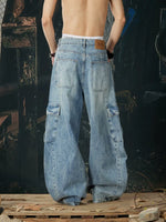 Baggy Cargo Denim Workwear Pants 4