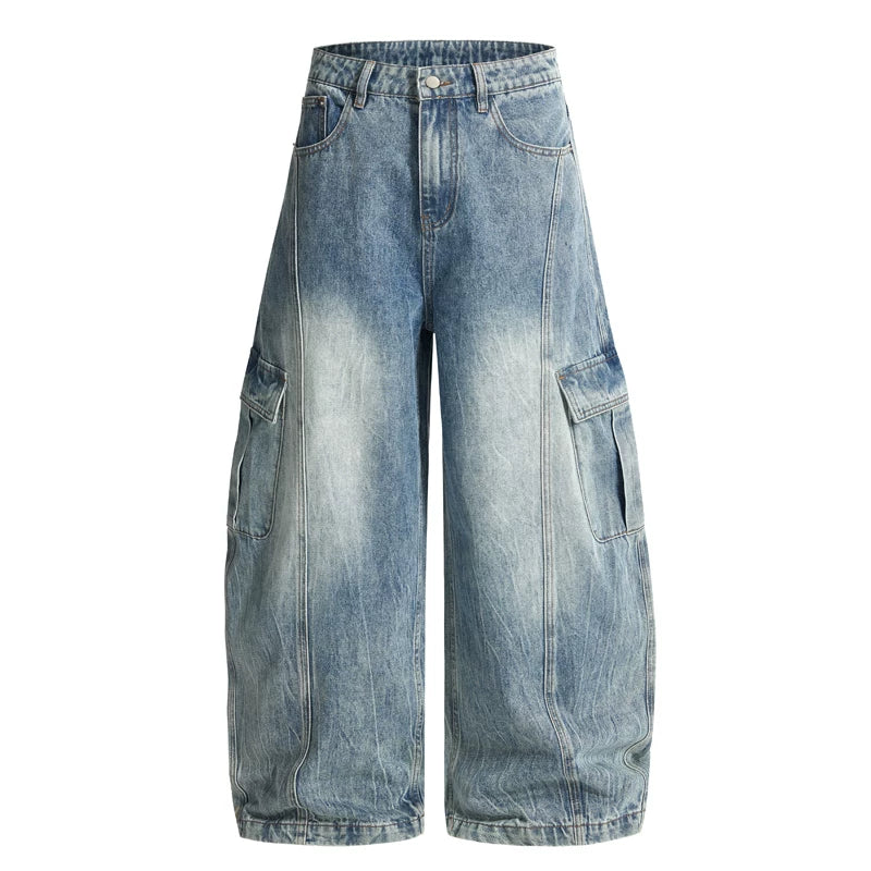 6197468738510,6197468738511,6197468738512,6197468738513,6197468738514, Baggy Cargo Denim Workwear Pants