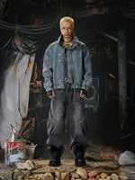 Baggy Multi-Pocket Distressed Cargo Jeans Pants 4