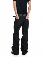 Baggy Stacked Raw Denim Pants 4