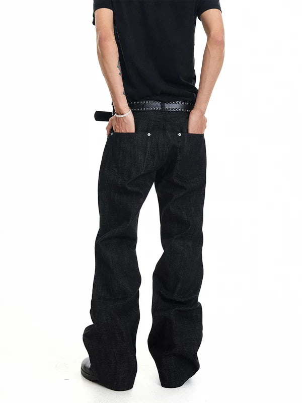 Baggy Stacked Raw Denim Pants 4