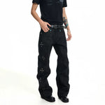 6244546967442,6244546967443,6244546967444,6244546967445,6244546967446, Baggy Stacked Raw Denim Pants