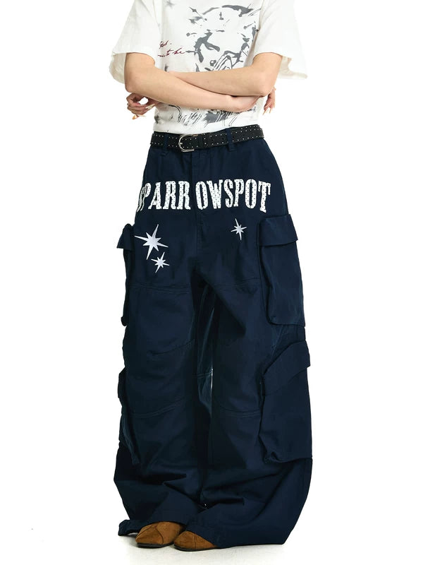 Baggy Wide Leg Cargo Pants with Pockets 4
