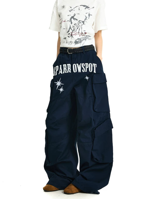 Baggy Wide Leg Cargo Pants with Pockets 5