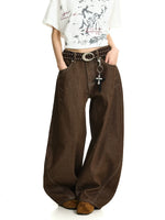 Baggy Wide Leg Deconstructed Denim Pants 2