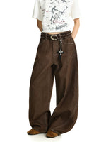 Baggy Wide Leg Deconstructed Denim Pants 3
